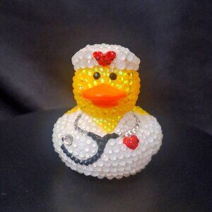 Nurse Bling Rubber Duck, Jeep Duck, Bedazzled, Fun, Cool, Unique Gift, Medical